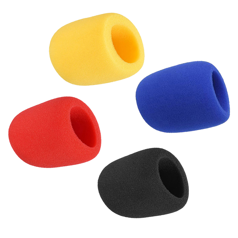 4 Pack Foam Mic Cover Handheld Microphone Windscreen, Quality Sponge Material Makes This the Perfect Pop Filter for your Mic. (4 Color)